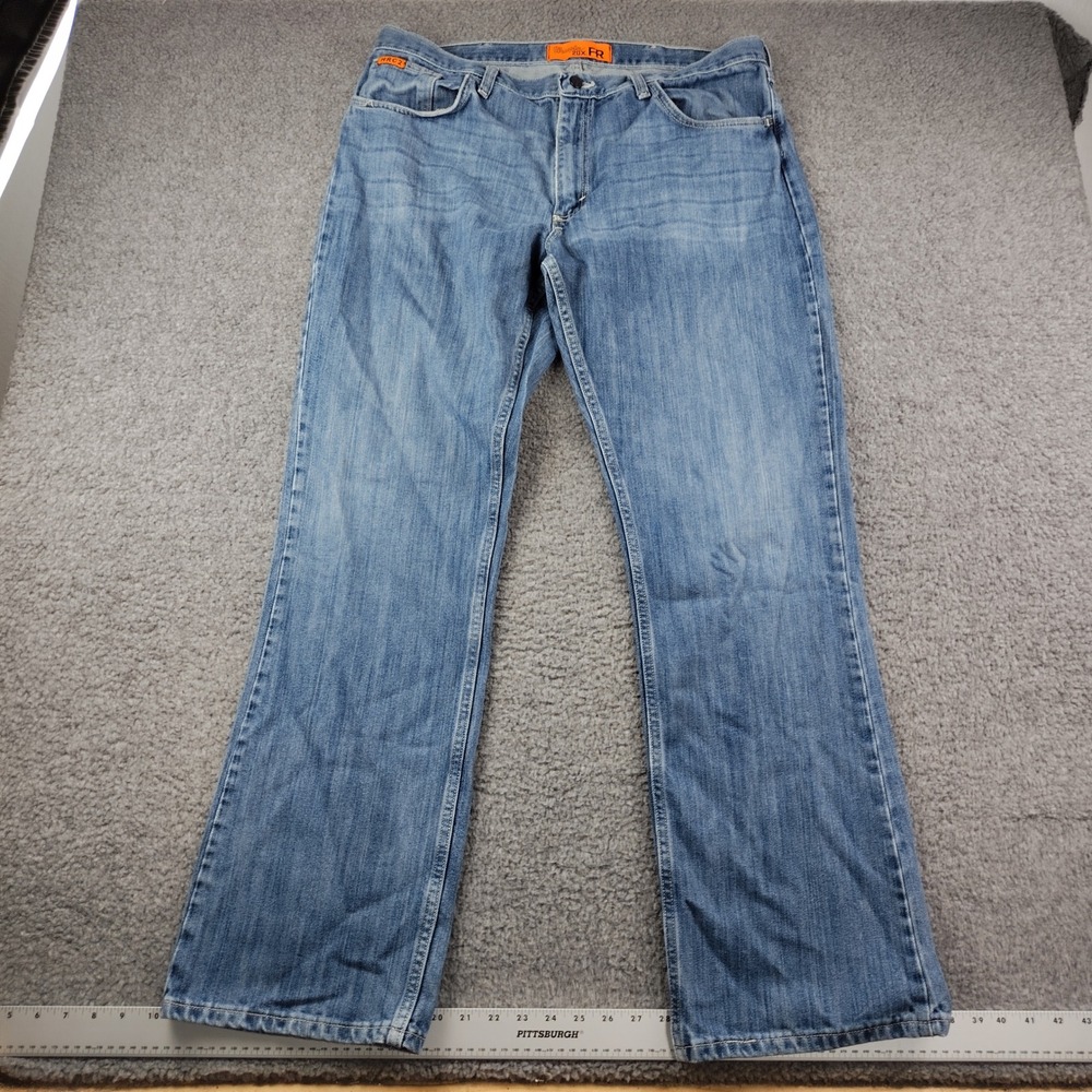 Wrangler 20X FR Flame Resistant Mens Jeans Blue Relaxed Straight 38x34 HRC2